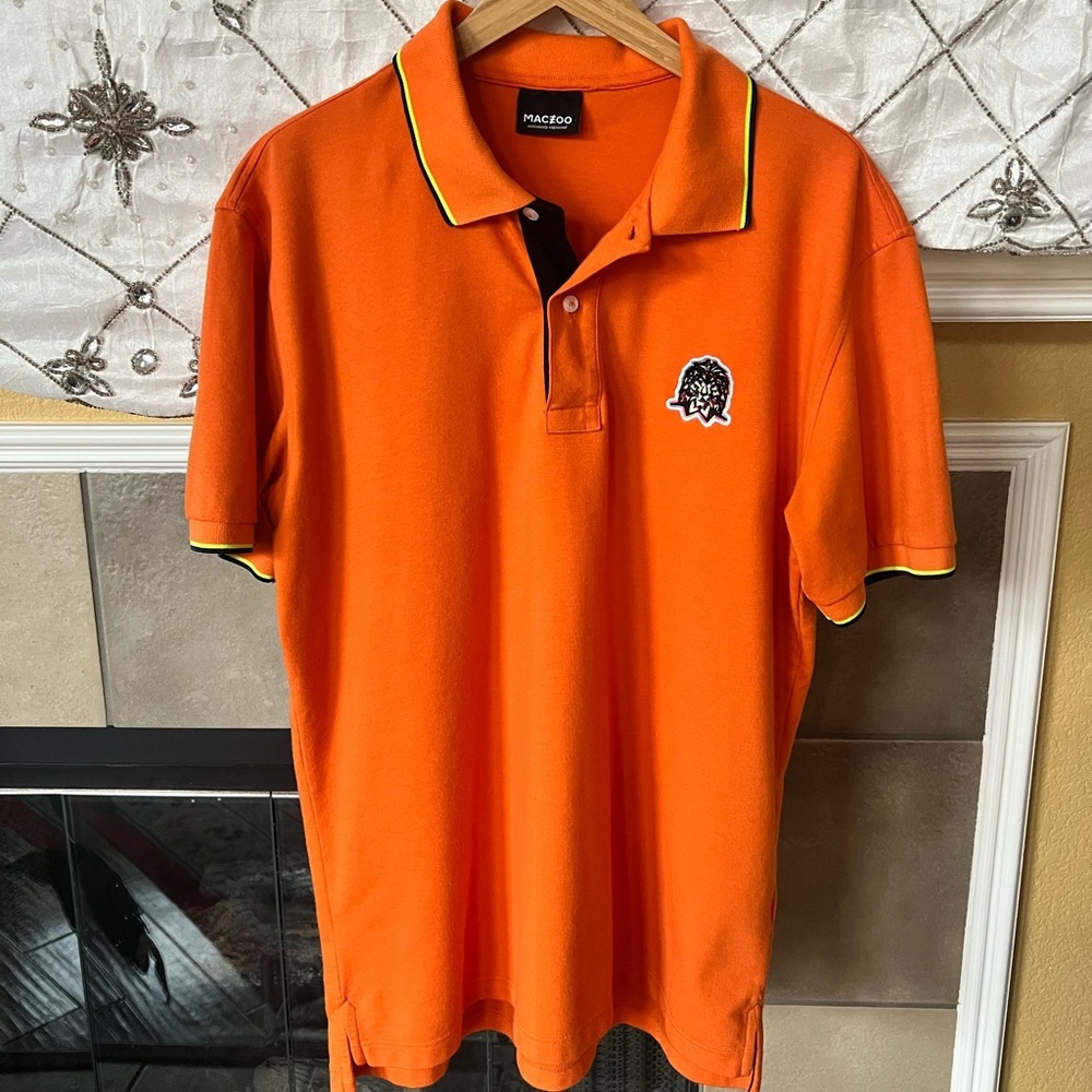 Maceoo Mozart Two tip Men's Orange Polo Shirt